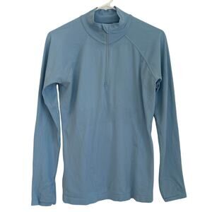 Athleta Momentum 1/2 Zip Pullover, Light Blue, Women’s Size Large
